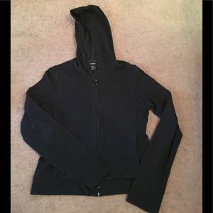 Express Black zip up top with hood size large